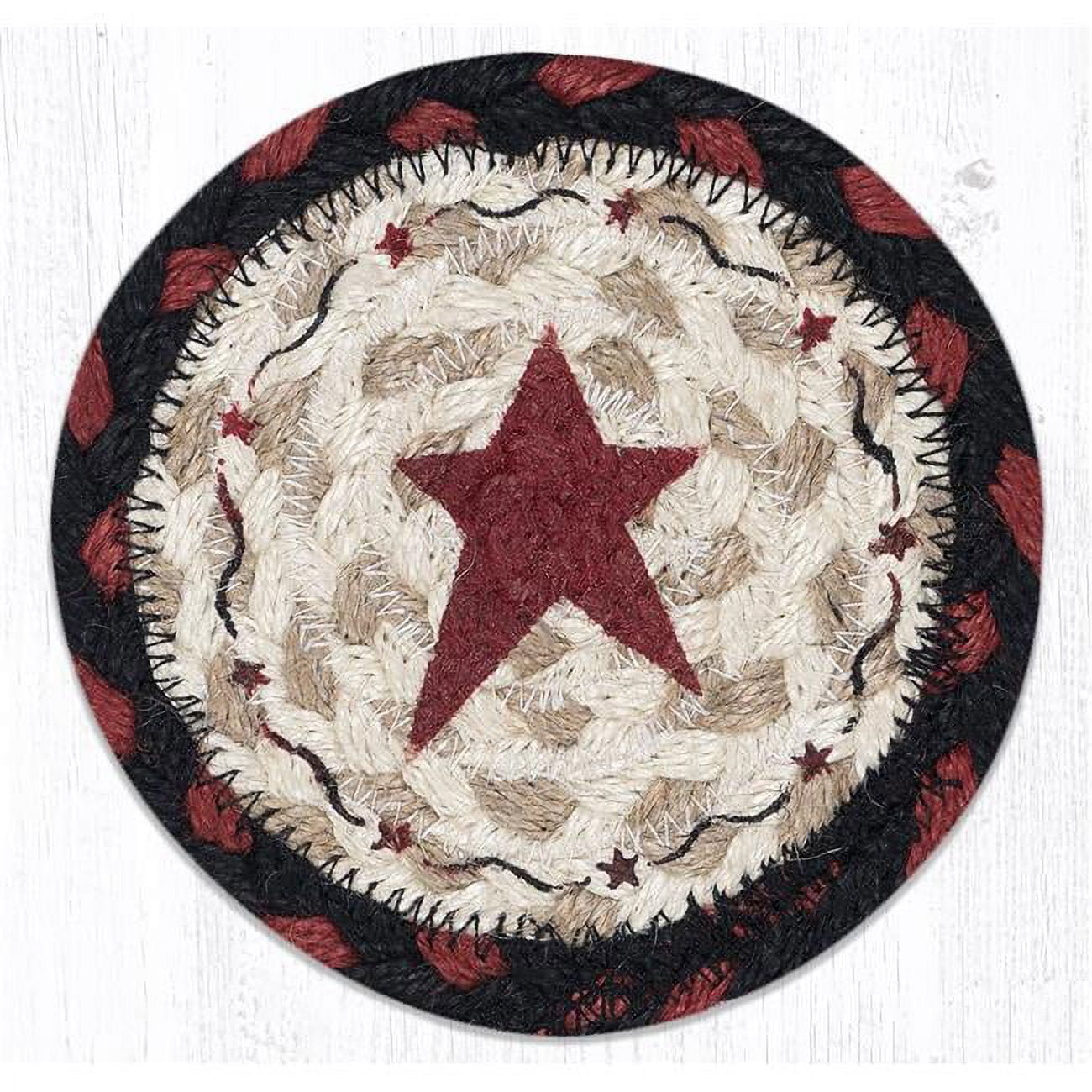 Picture of Capitol Importing 31-IC019PSB 5 x 5 in. IC-19 Primitive Star Burgundy Printed Coaster