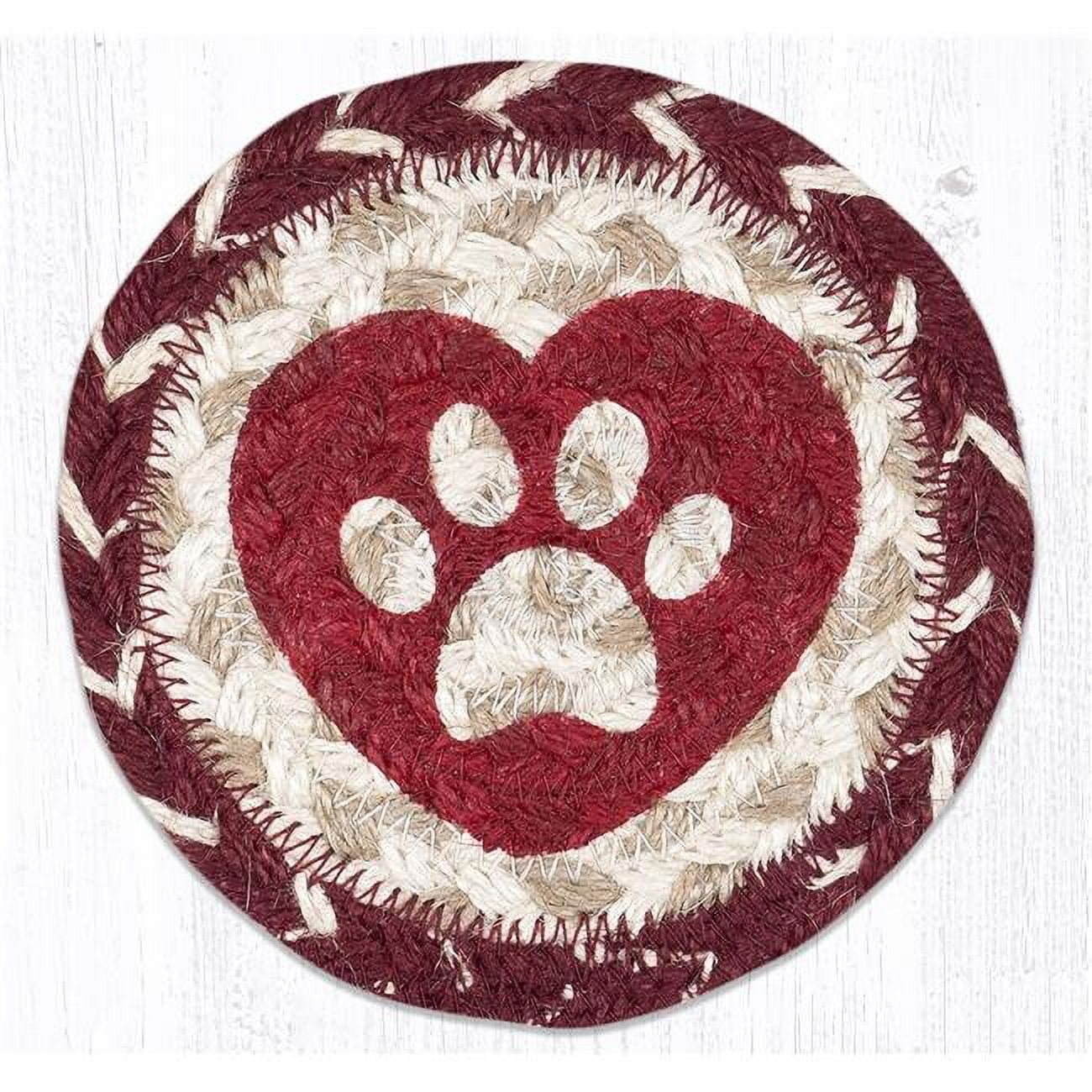 Picture of Capitol Importing 31-IC9-117HP 5 x 5 in. IC-9-117 Heart Paw Printed Coaster