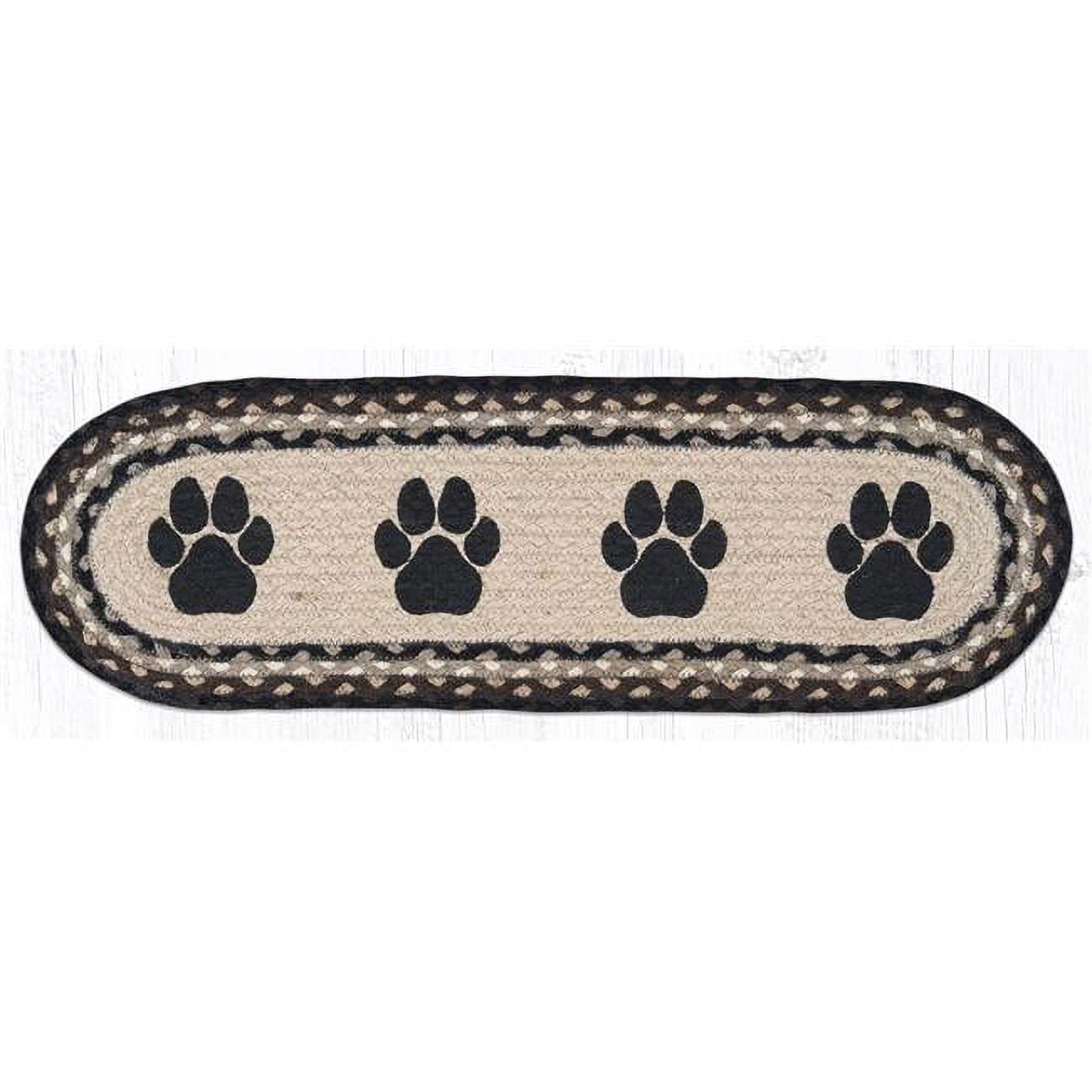 Picture of Capitol Importing 49-ST313PP 27 x 8.25 in. ST-OP-313 Paw Prints Oval Stair Tread Mat