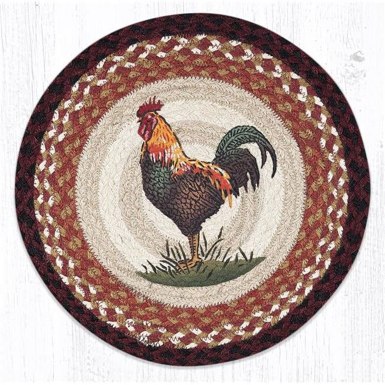 Picture of Capitol Importing 57-471RR 15 x 15 in. PM-RP-471 Rustic Rooster Printed Round Placemat