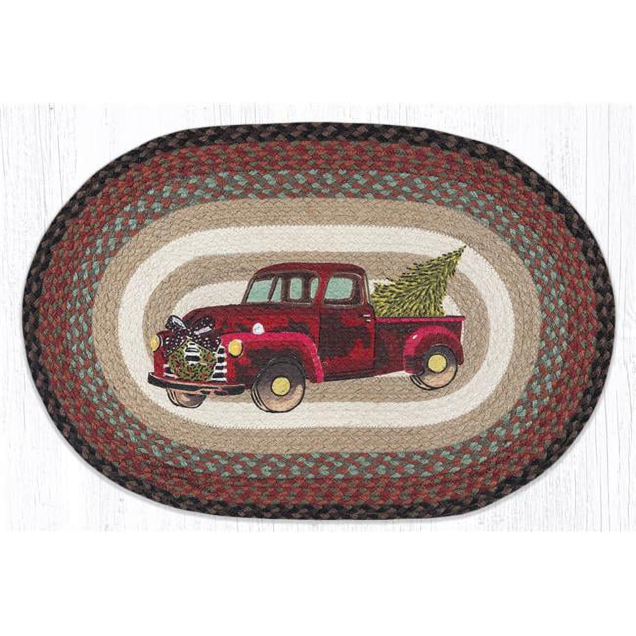 20 x 30 in. OP-530 Christmas Truck Oval Patch