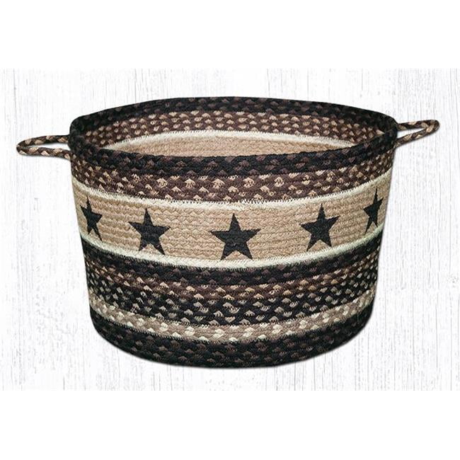 Picture of Capitol Importing 38-UBPMD313BS 13 x 9 in. Black Stars Printed Braided Utility Basket
