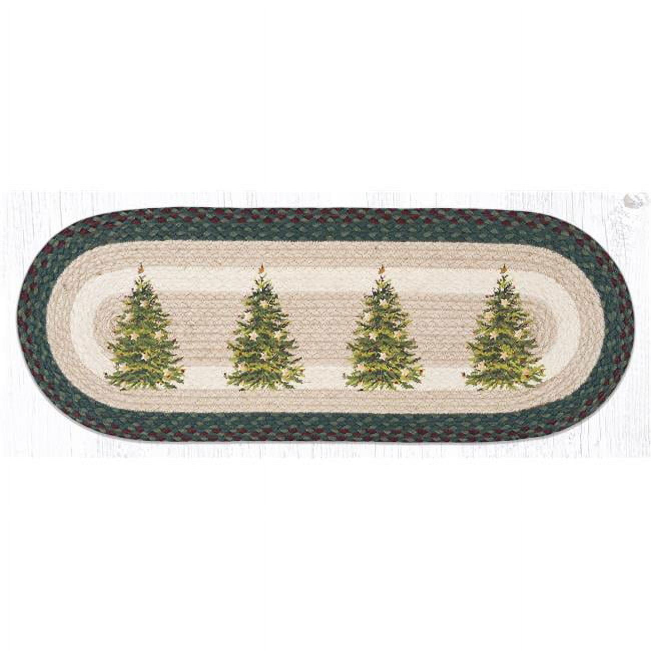 Picture of Capitol Importing 68-508CT 13 x 36 in. OP-508 Christmas Tree Oval Patch Runner
