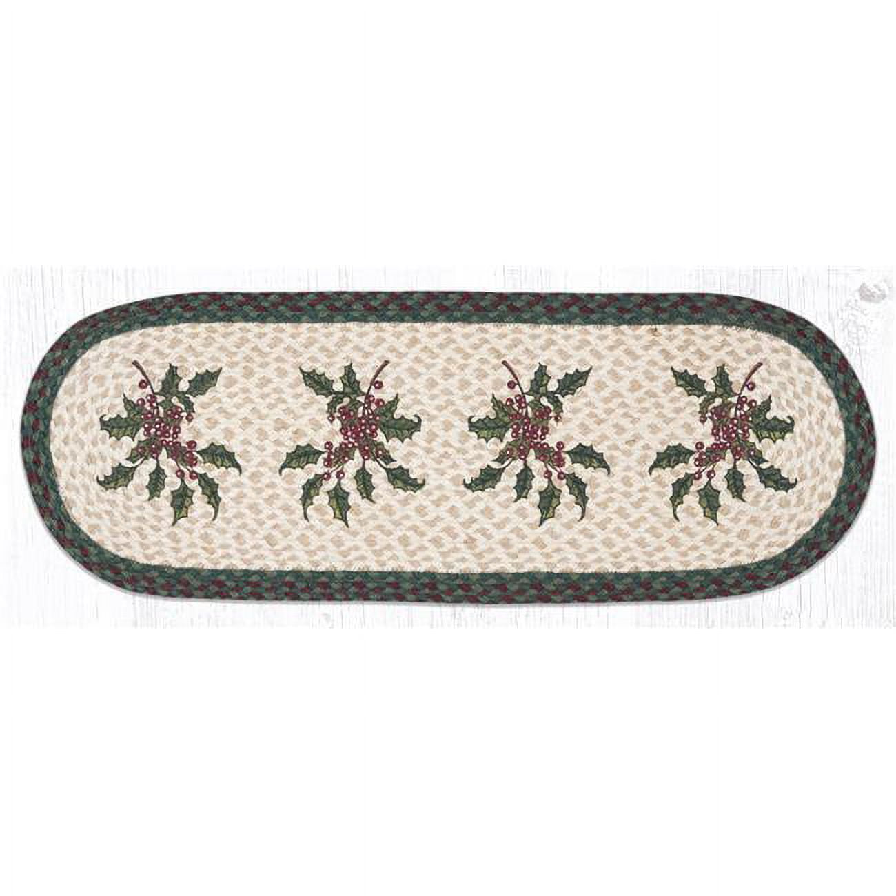 Picture of Capitol Importing 68-508H 13 x 36 in. OP-508 Holly Oval Patch Runner