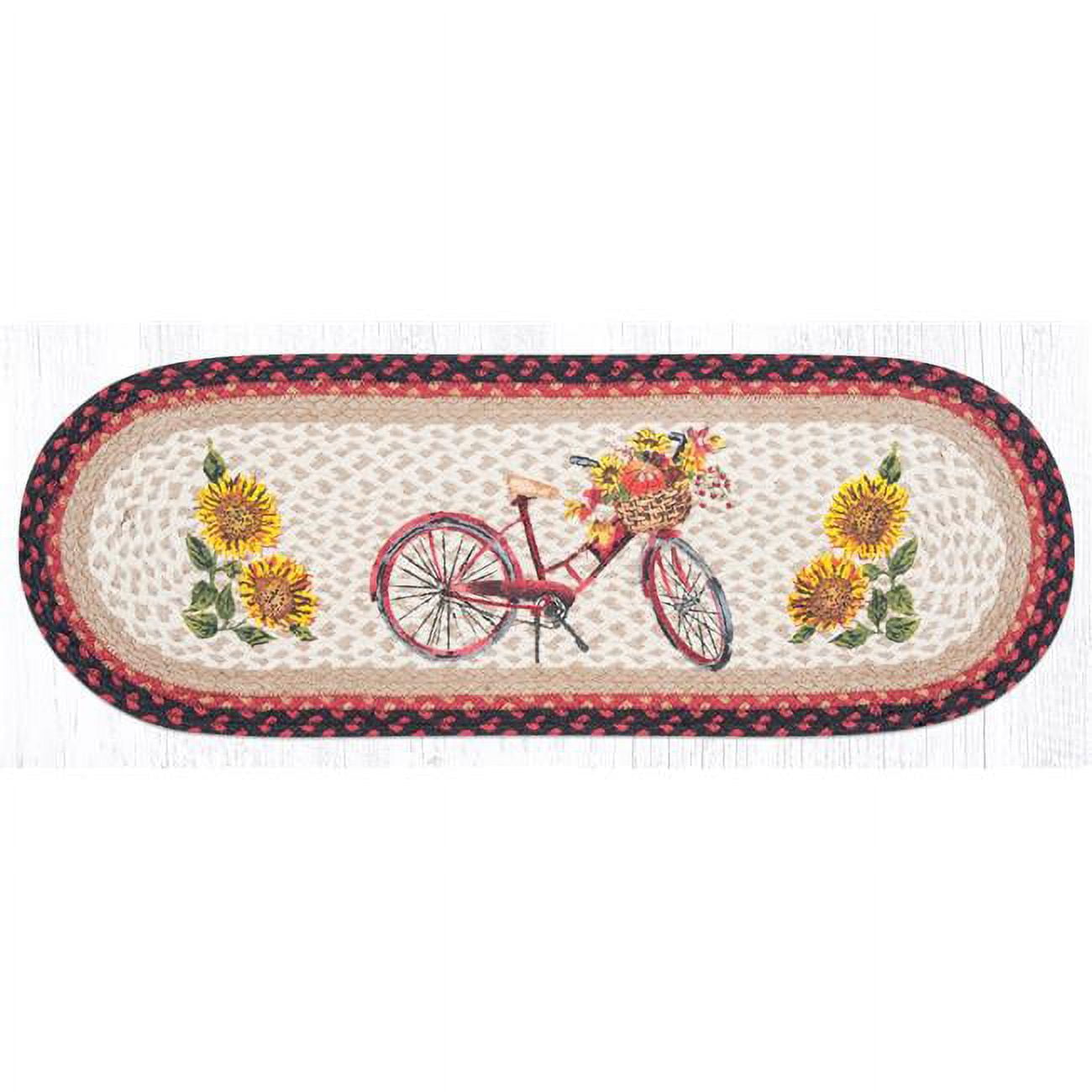 Picture of Capitol Importing 68-602RB 13 x 36 in. OP-602 Red Bicycle Oval Patch Runner