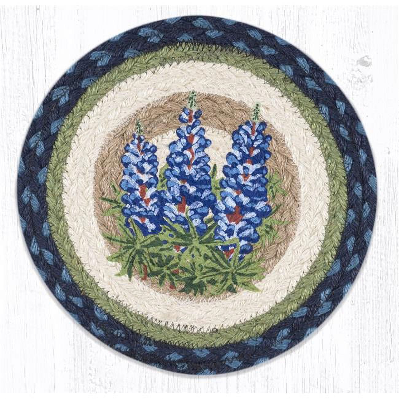 Picture of Capitol Importing 80-062B 10 x 10 in. MSPR-62 Bluebonnets Printed Round Trivet