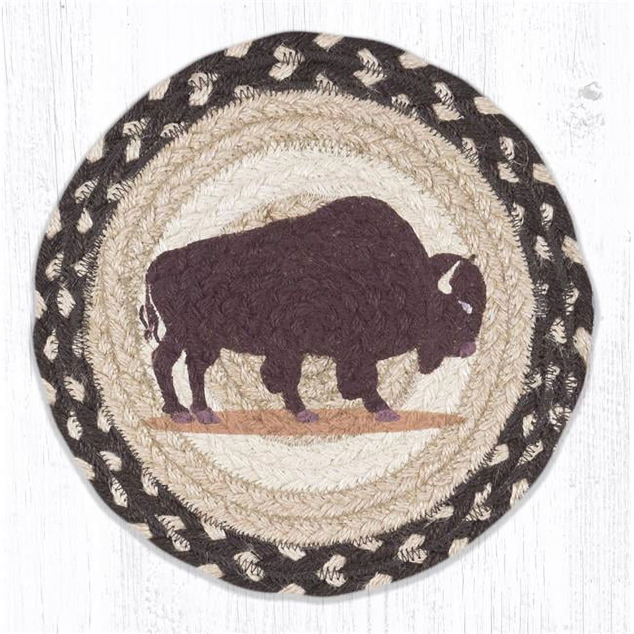 Picture of Capitol Importing 80-518B 10 x 10 in. MSPR-518 Buffalo Printed Round Trivet