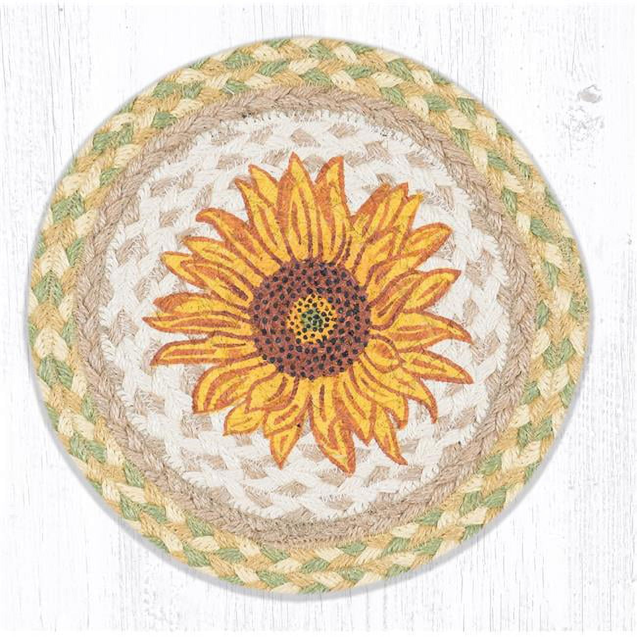 Picture of Capitol Importing 80-529S 10 x 10 in. MSPR-529 Sunflower Printed Round Trivet