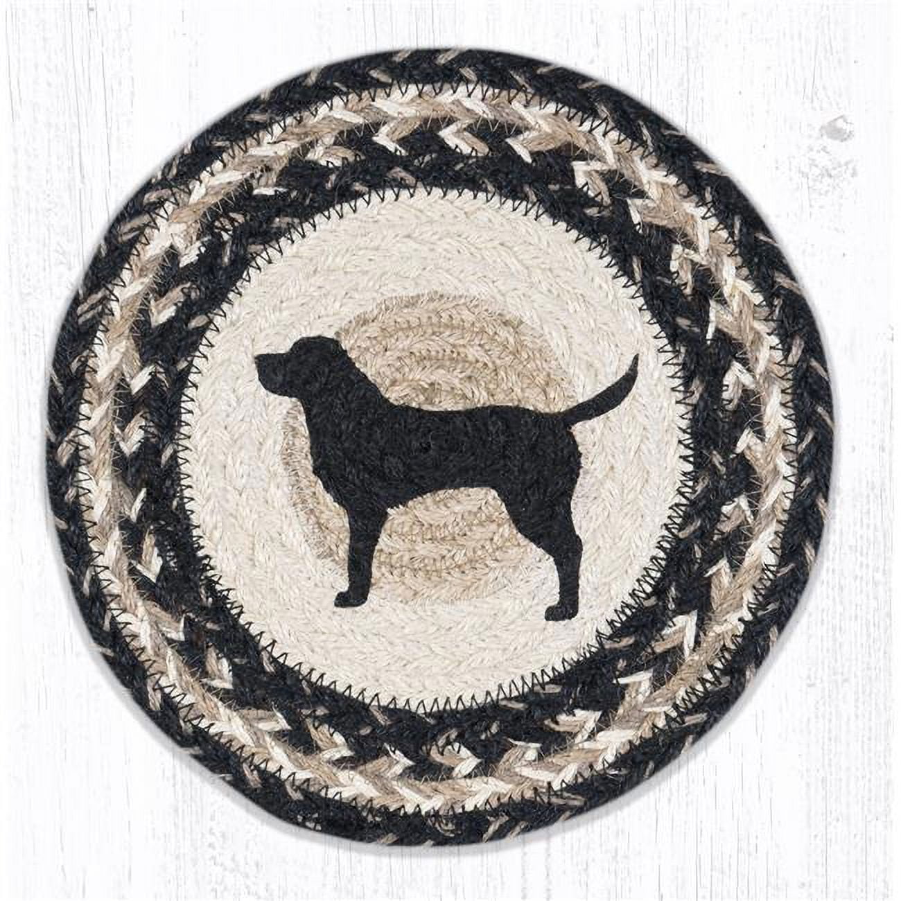 Picture of Capitol Importing 80-9-093BLS 10 x 10 in. MSPR-9-93 Black Lab Silhouette Printed Round Trivet
