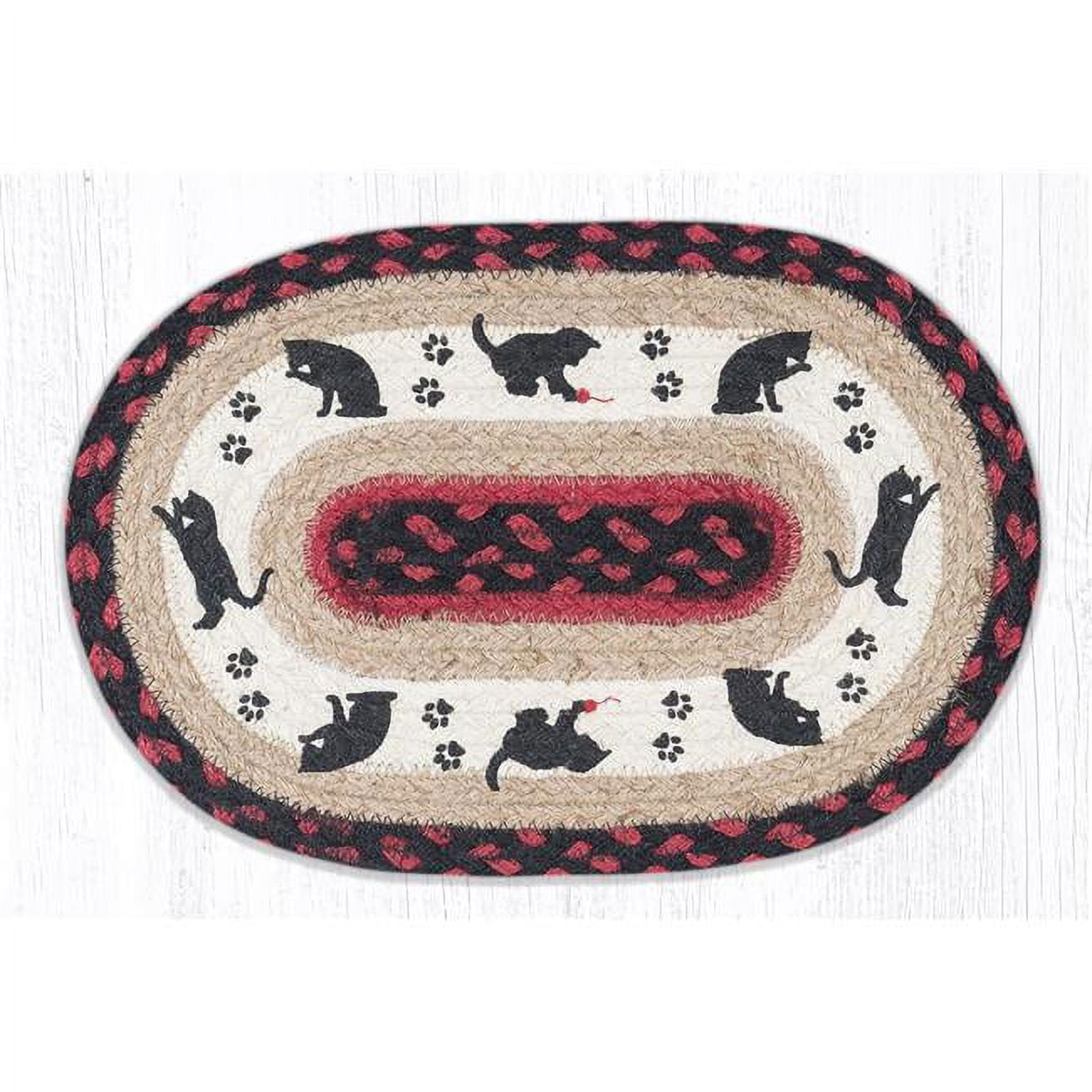 10 x 15 in. MSP-238 Cat & Kitten Printed Oval Swatch