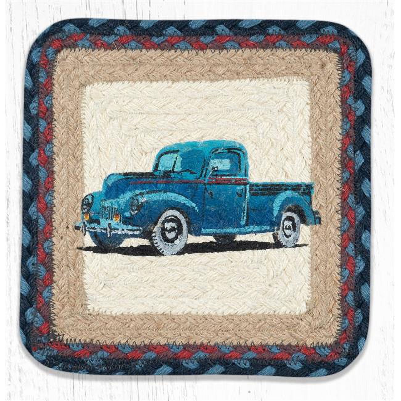 Picture of Capitol Importing 59-TV362BT 10 x 10 in. PP-362 Blue Truck Square Printed Trivet