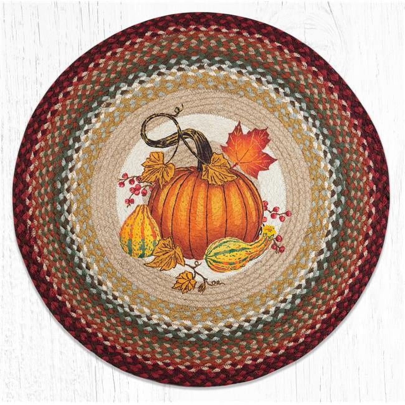 27 x 27 in. RP-417 Autumn Pumpkin Round Patch Area Rug