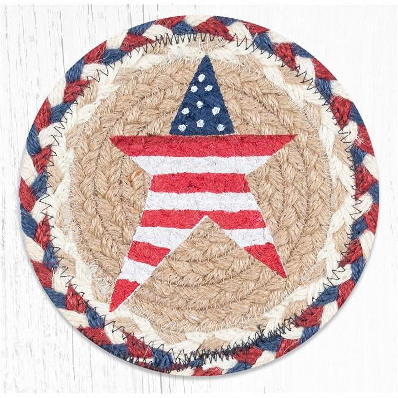 7 x 7 in. LC-618 Primitive American Star Round Large Coaster
