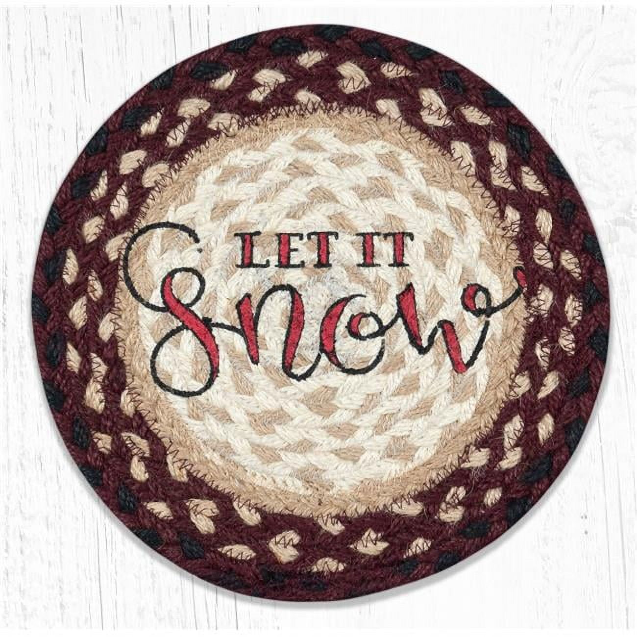 Picture of Capitol Importing 80-395LS 10 x 10 in. MSPR-395 Let It Snow Printed Round Trivet