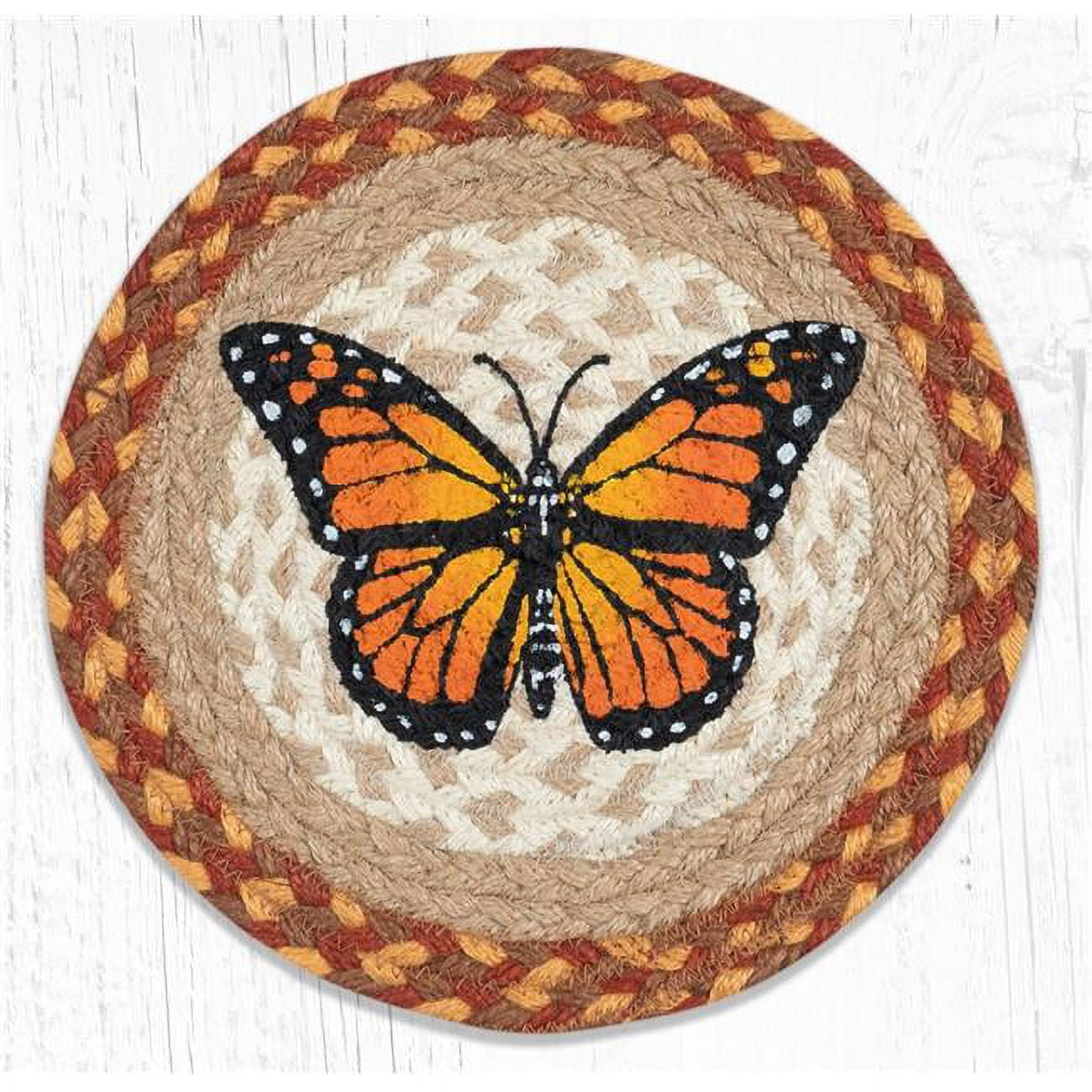 Picture of Capitol Importing 80-630M 10 x 10 in. Monarch Printed Round Trivet