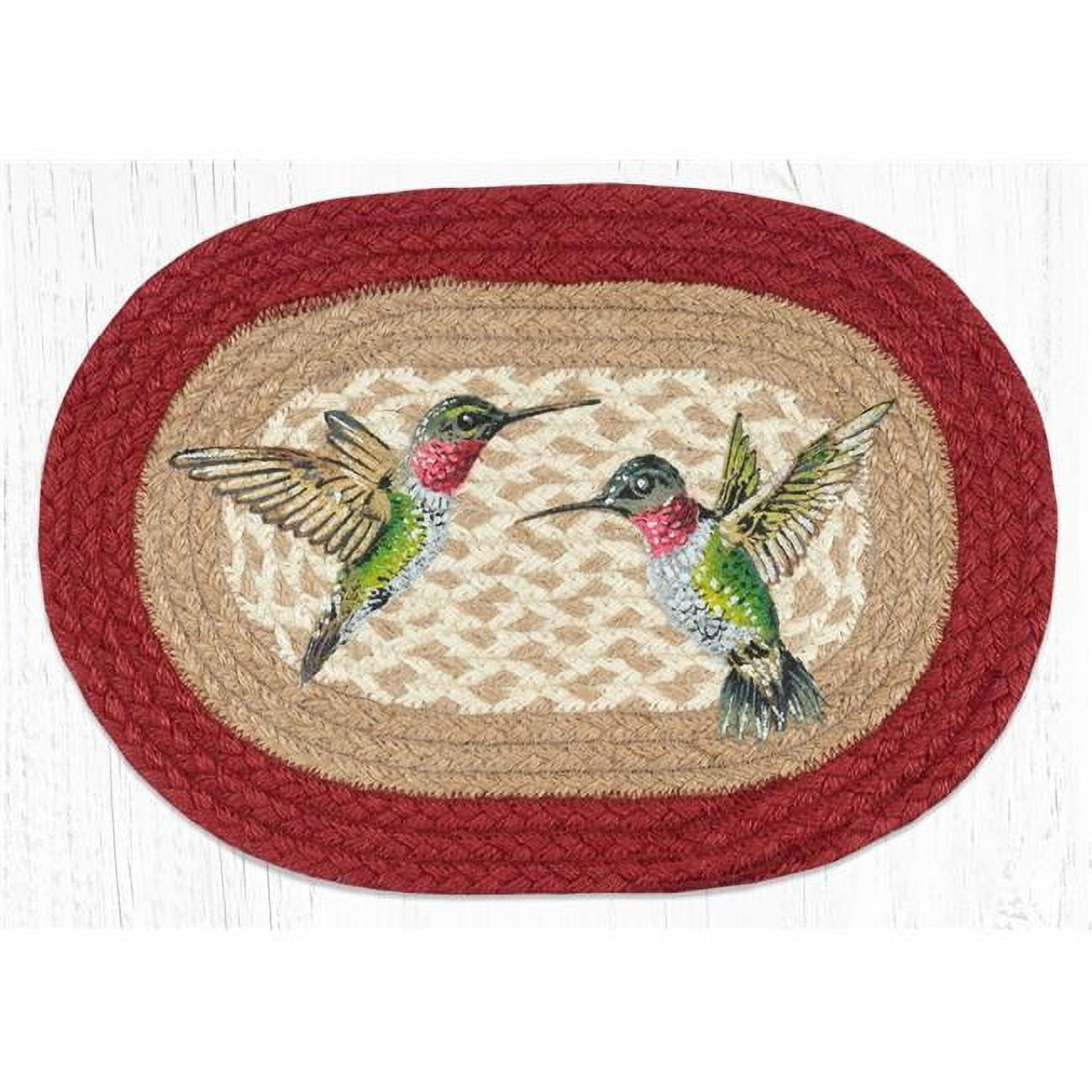 10 x 15 in. Hummingbird Printed Oval Swatch Rug