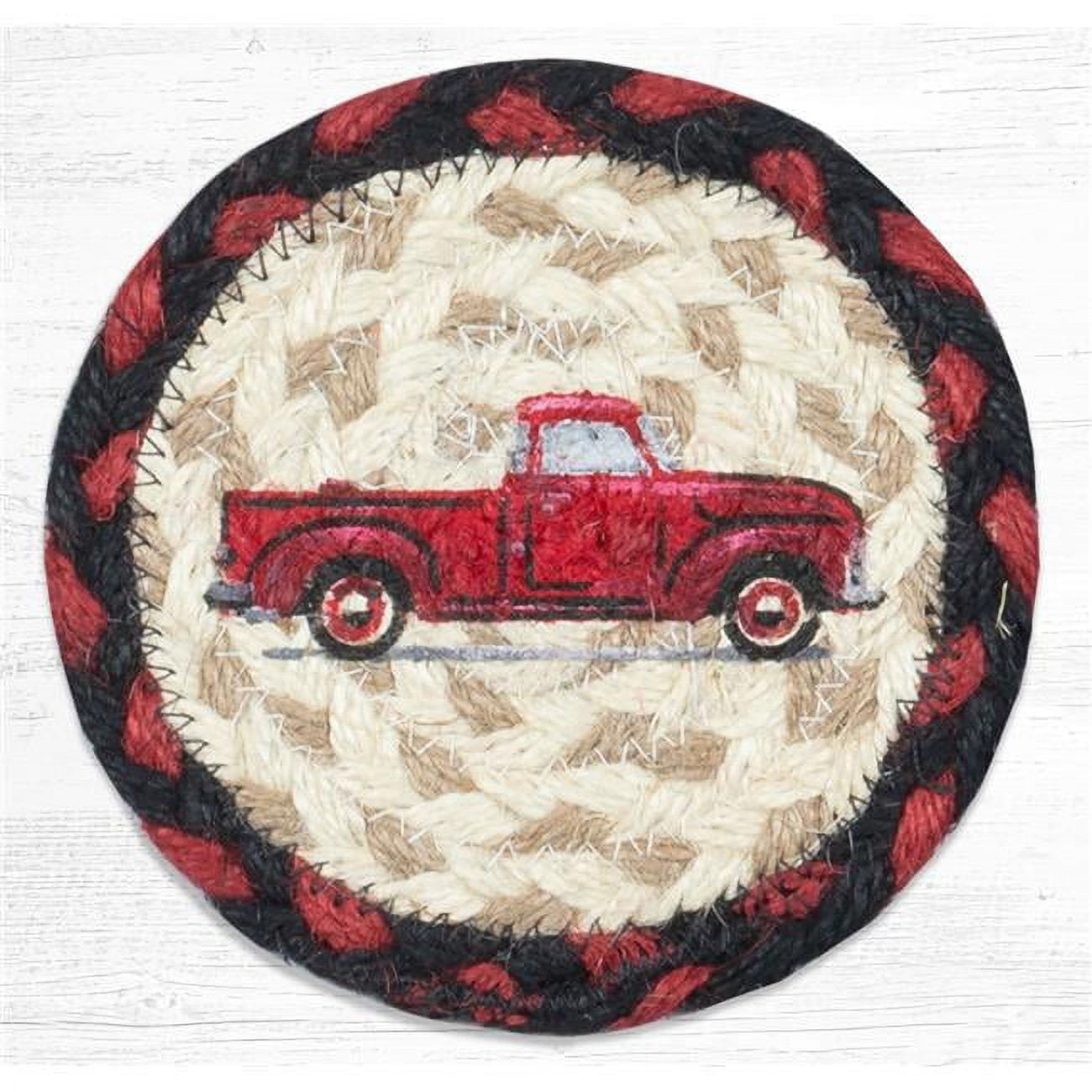 Picture of Capitol Importing 31-IC019VRT 5 x 5 in. IC-19 Vintage Red Truck Printed Coaster
