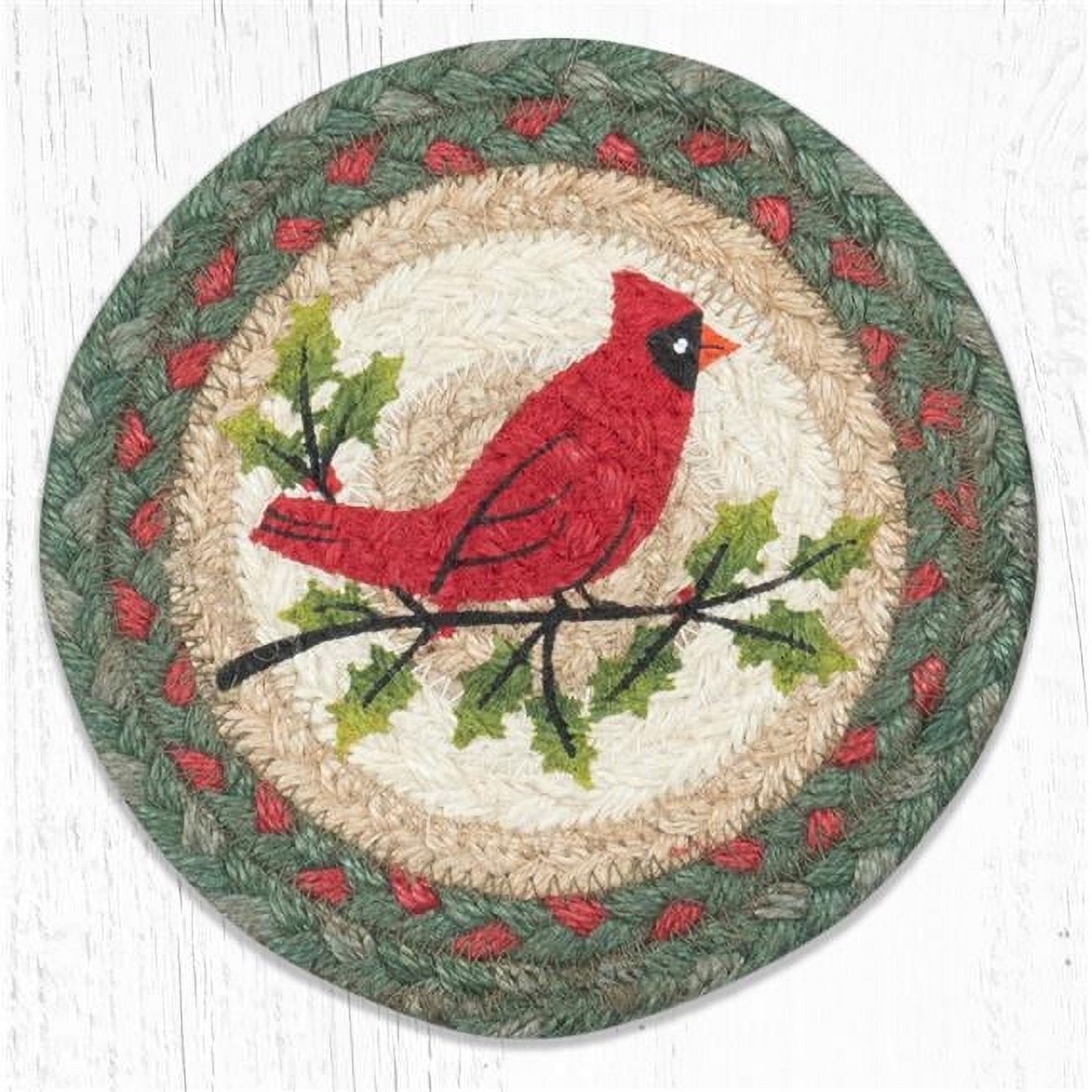 Picture of Capitol Importing 79-025HC 7 x 7 in. LC-25 Holly Cardinal Round Large Coaster