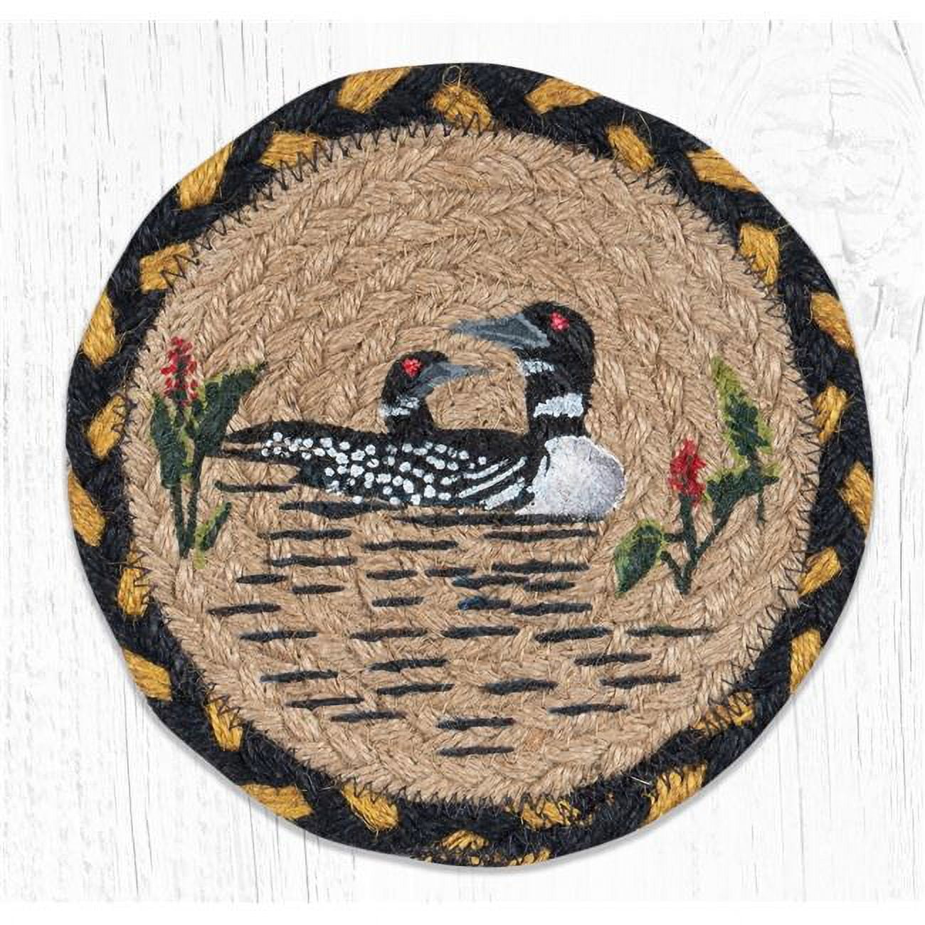 Picture of Capitol Importing 79-043L 7 x 7 in. LC-43 Loon Round Large Coaster