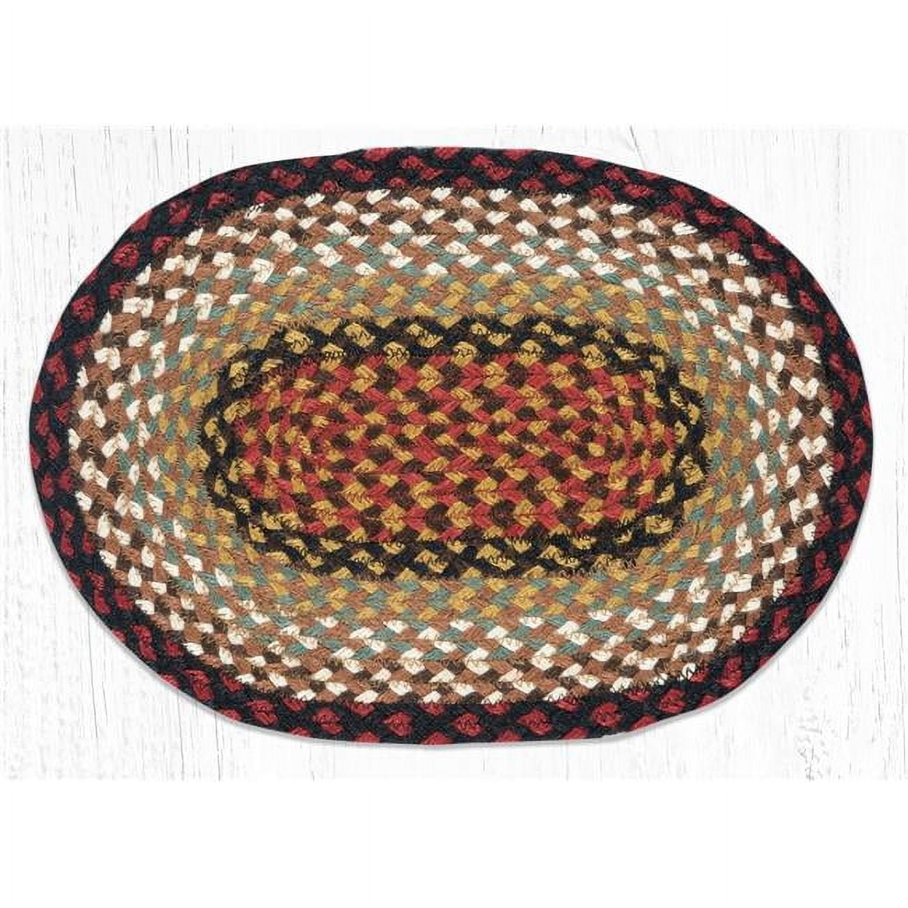 Picture of Capitol Importing 52-PM019 13 x 19 in. Burgundy & Mustard Jute Placemat