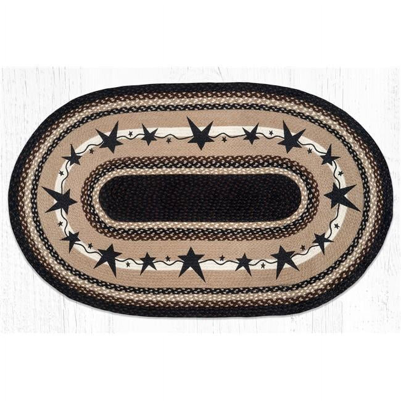 27 x 45 in. OP-313 Primitive Stars Oval Patch, Black