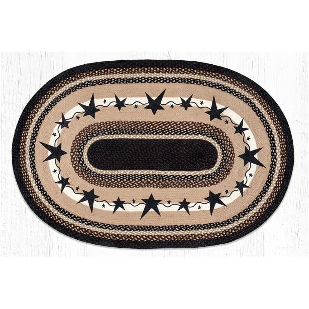 3 x 5 ft. OP-313 Primitive Stars Oval Patch, Black