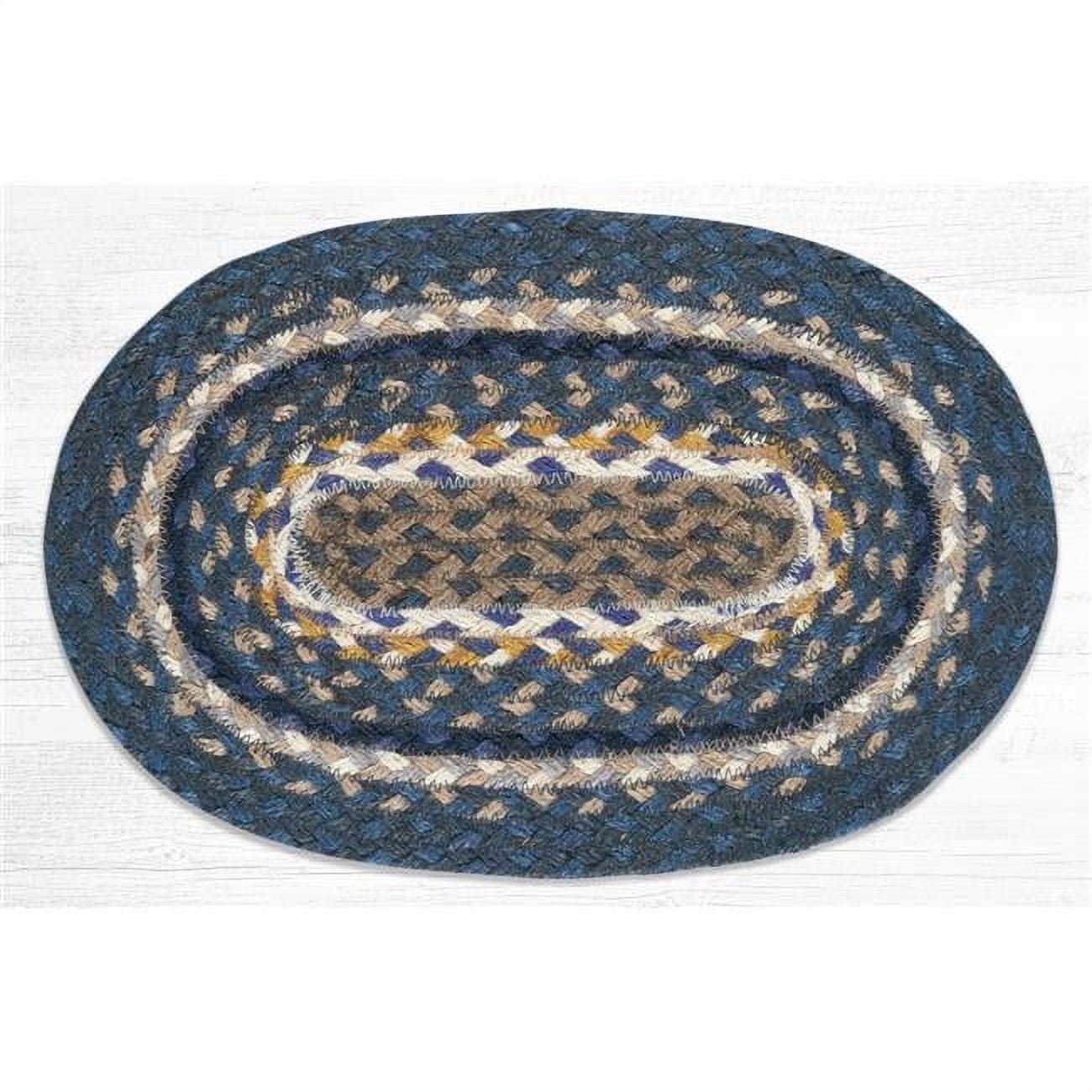 Picture of Capitol Importing 00-790 10 x 15 in. MS-790 Oval Swatch&#44; Deep Blue&#44; Golden Rod & Cream
