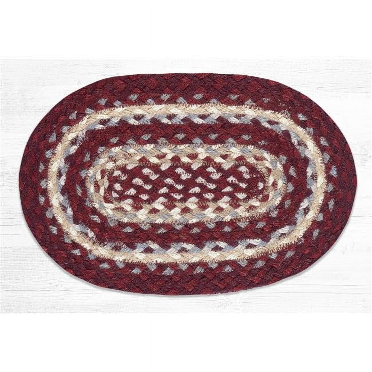 Picture of Capitol Importing 00-791 10 x 15 in. MS-791 Oval Swatch&#44; Burgundy&#44; Gray & Cream