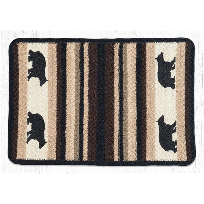 Picture of Capitol Importing 59-PMV313CB 13 x 19 in. V-313 Cabin Bear Oblong Printed Braided Placemat