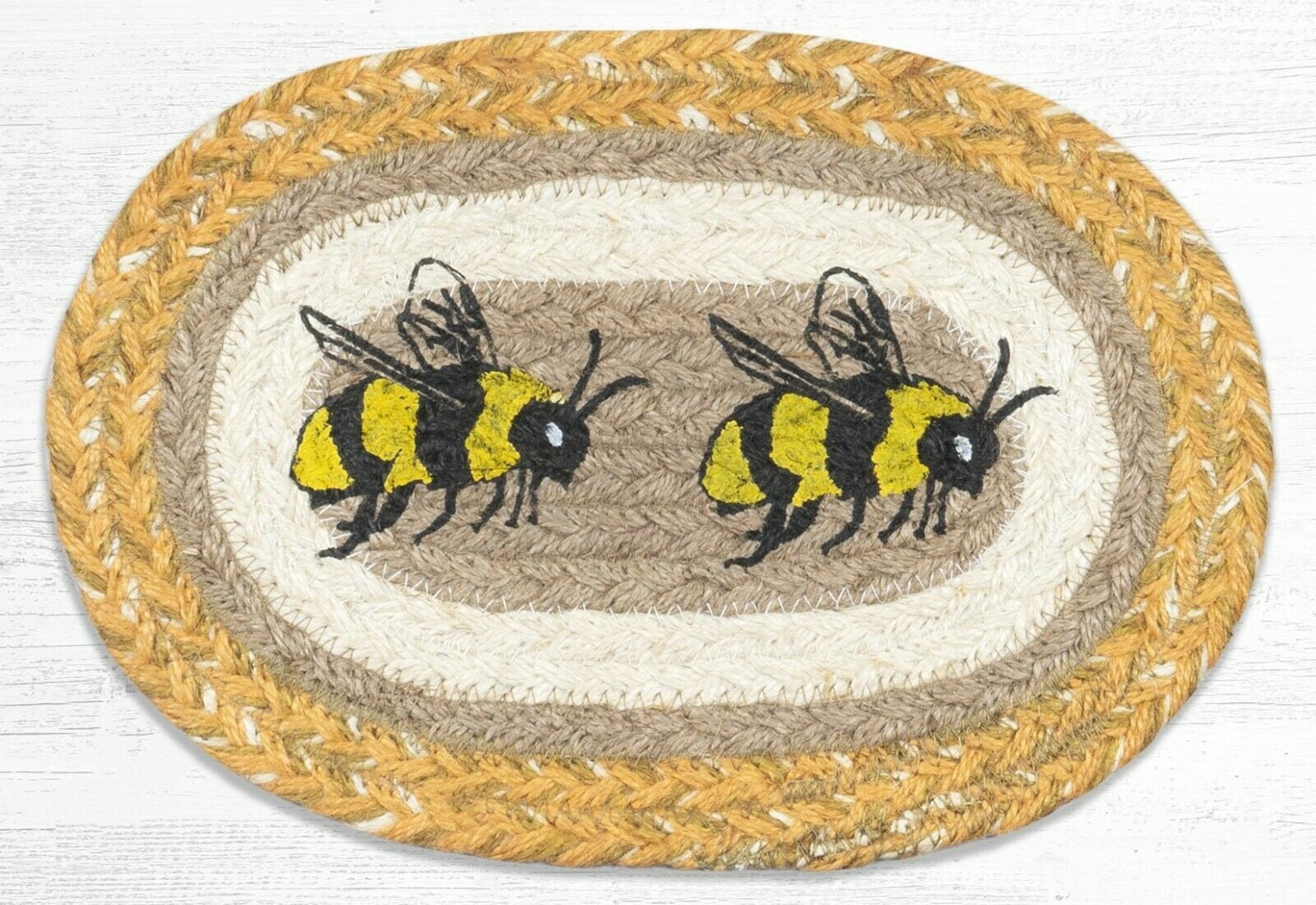 Picture of Capitol Importing 01-9-101B 7.5 x 11 in. OMSP-9-101 Bee Printed Oval Swatch