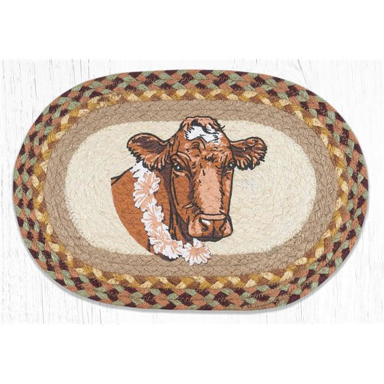 Picture of Capitol Importing 81-413CF 10 x 15 in. MSP-413 Cow Flower Printed Oval Swatch