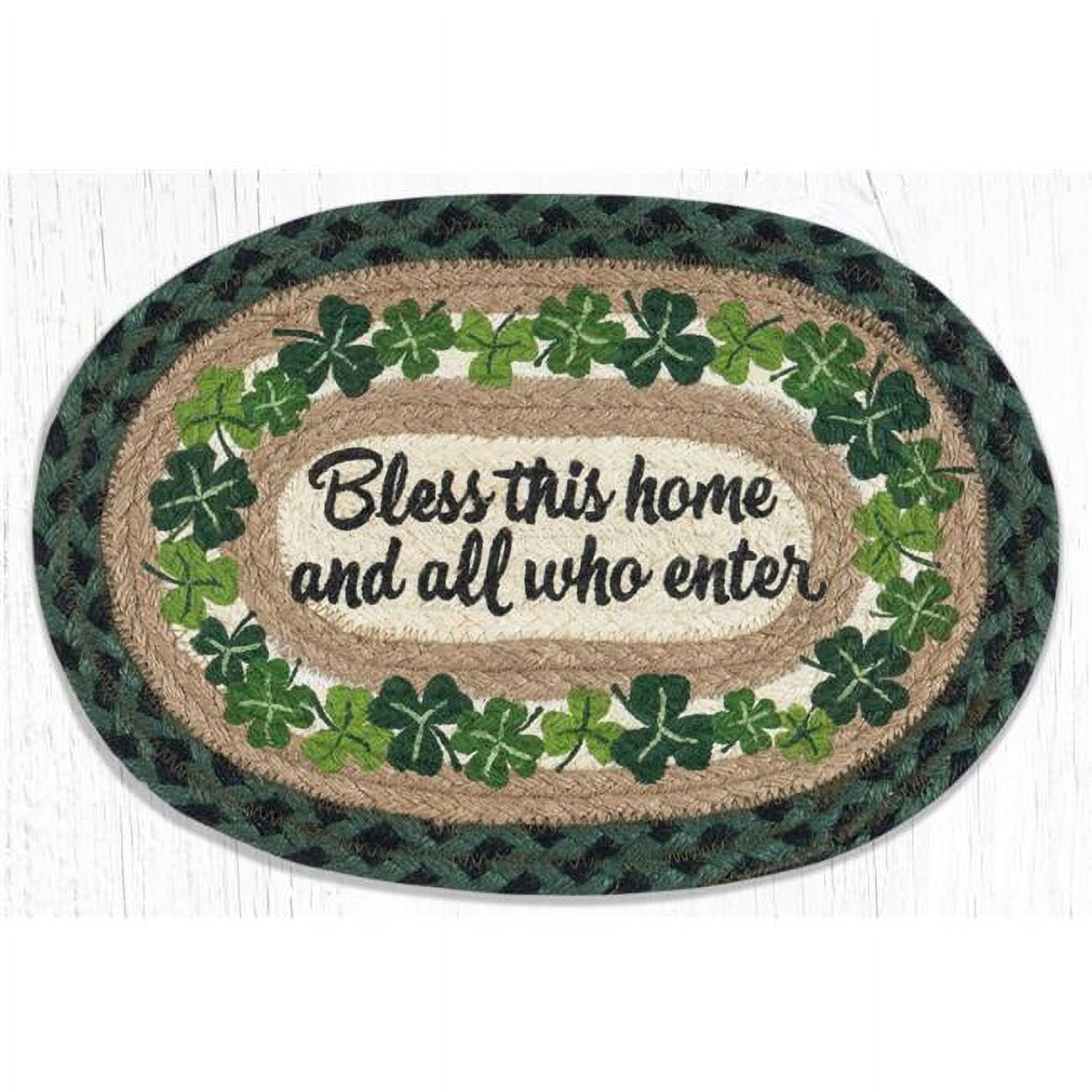 Bless Home Printed Oval Swatch Area Rug - Multi Color - 10 x 15 in.