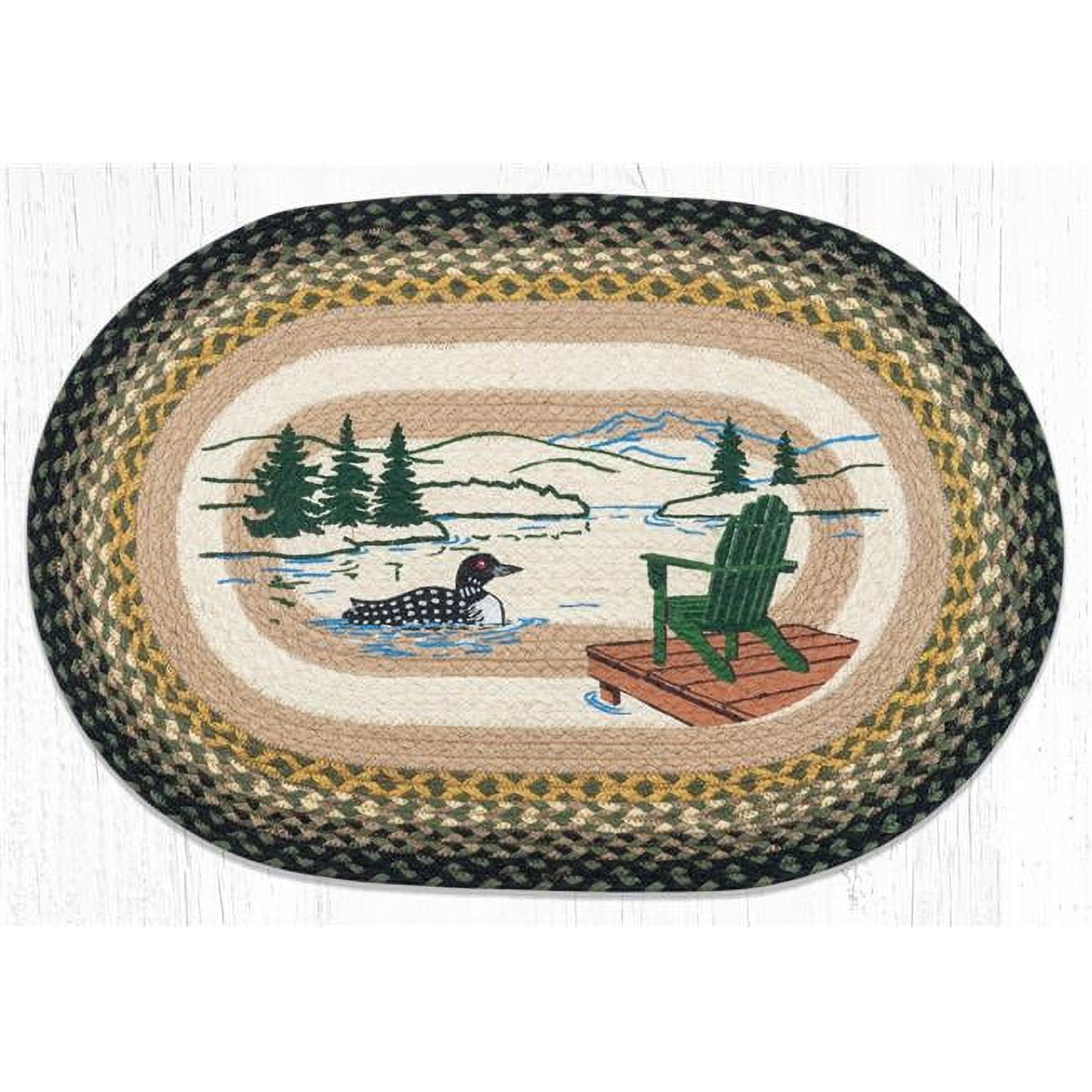 20 x 30 in. OP-116 Adirondack Loon Oval Patch
