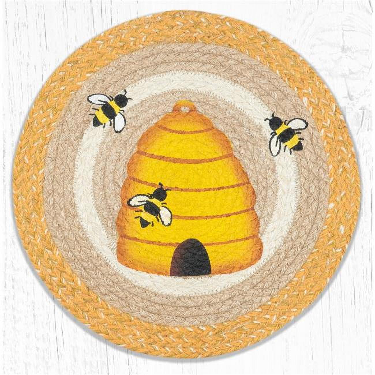 Capitol Importing 57-9-101B 15 in. PM-RP-9-101 Beehive Printed Round Placemat