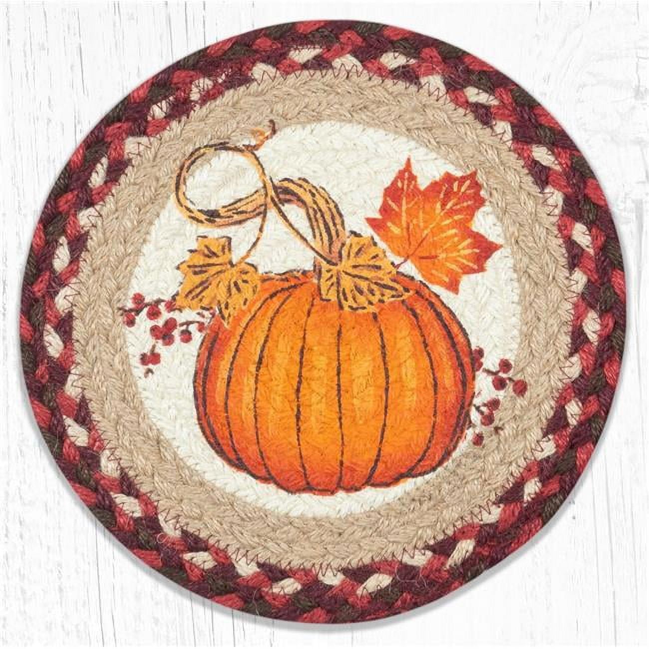 Picture of Capitol Importing 80-417AP 10 x 10 in. Autumn Pumpkin Printed Round Trivet