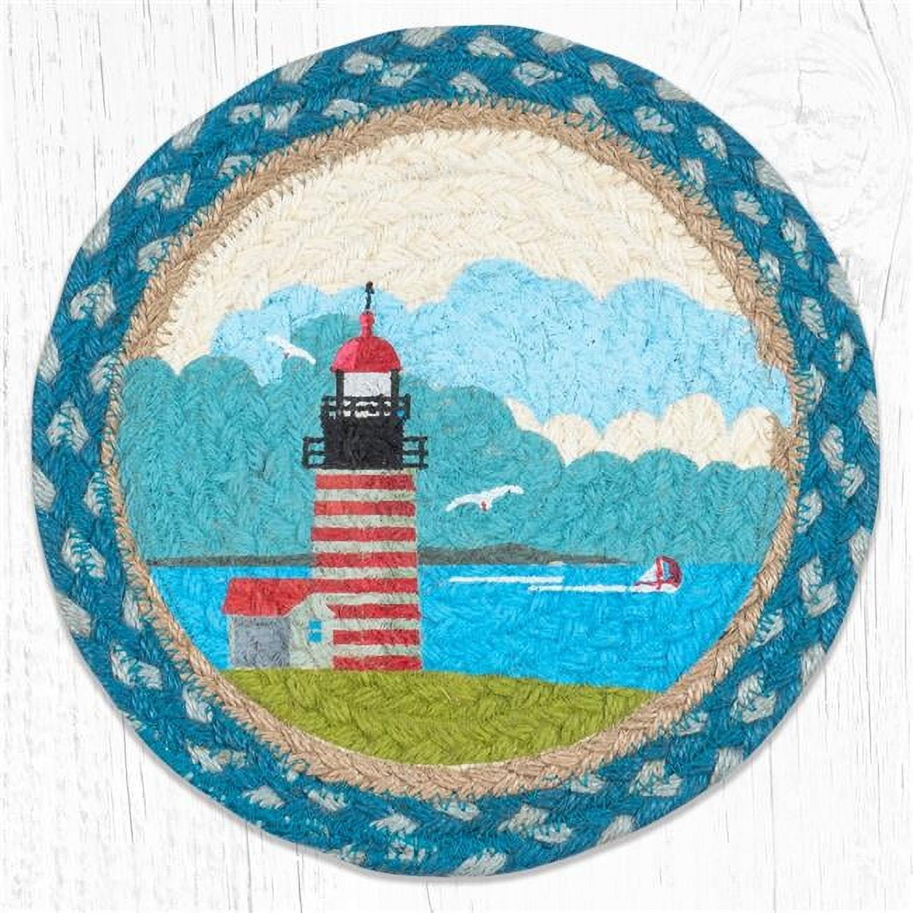 Picture of Capitol Importing 80-621QL 10 x 10 in. MSPR-621 Quoddy Lighthouse Printed Round Trivet