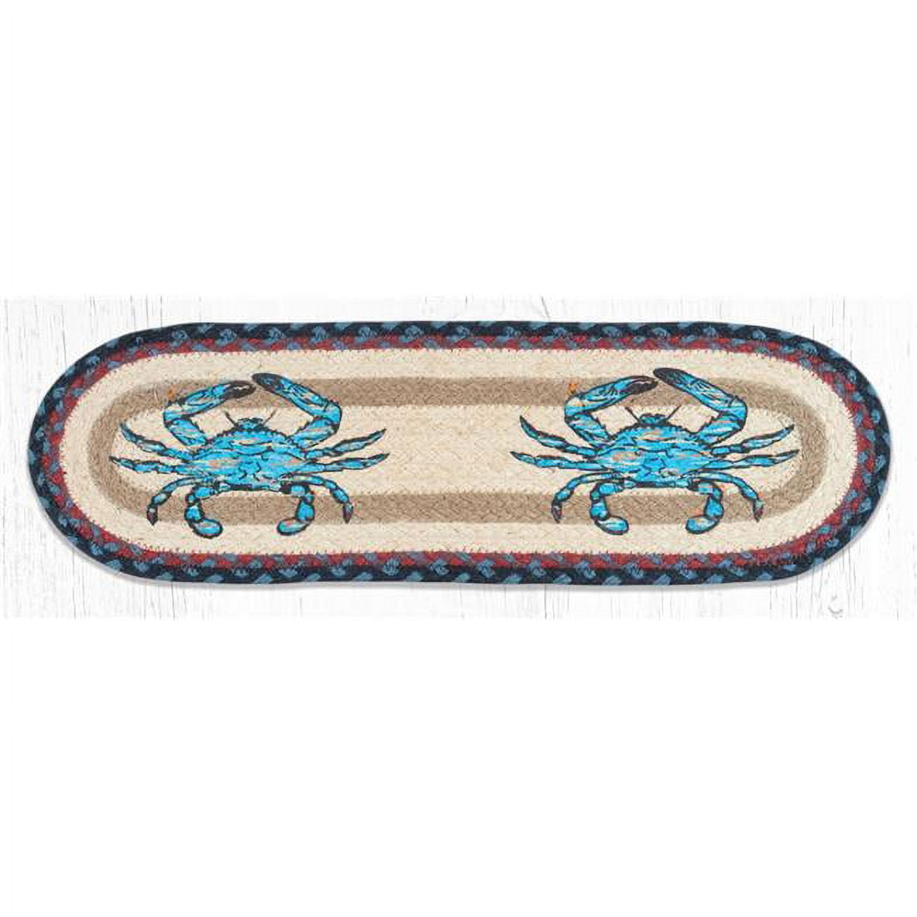Picture of Capitol Importing 49-ST362FBC 27 x 8.25 in. ST-OP-362 Fresh Blue Crab Oval Stair Tread
