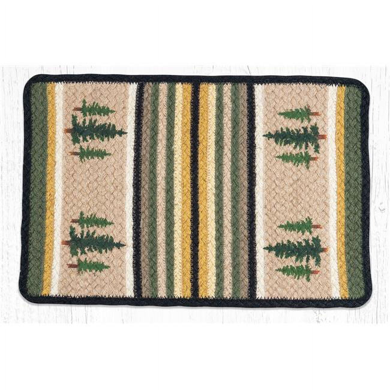 Picture of Capitol Importing 59-PMV116TT 13 x 19 in. V-116 Tall Timbers Oblong Printed Braided Placemat