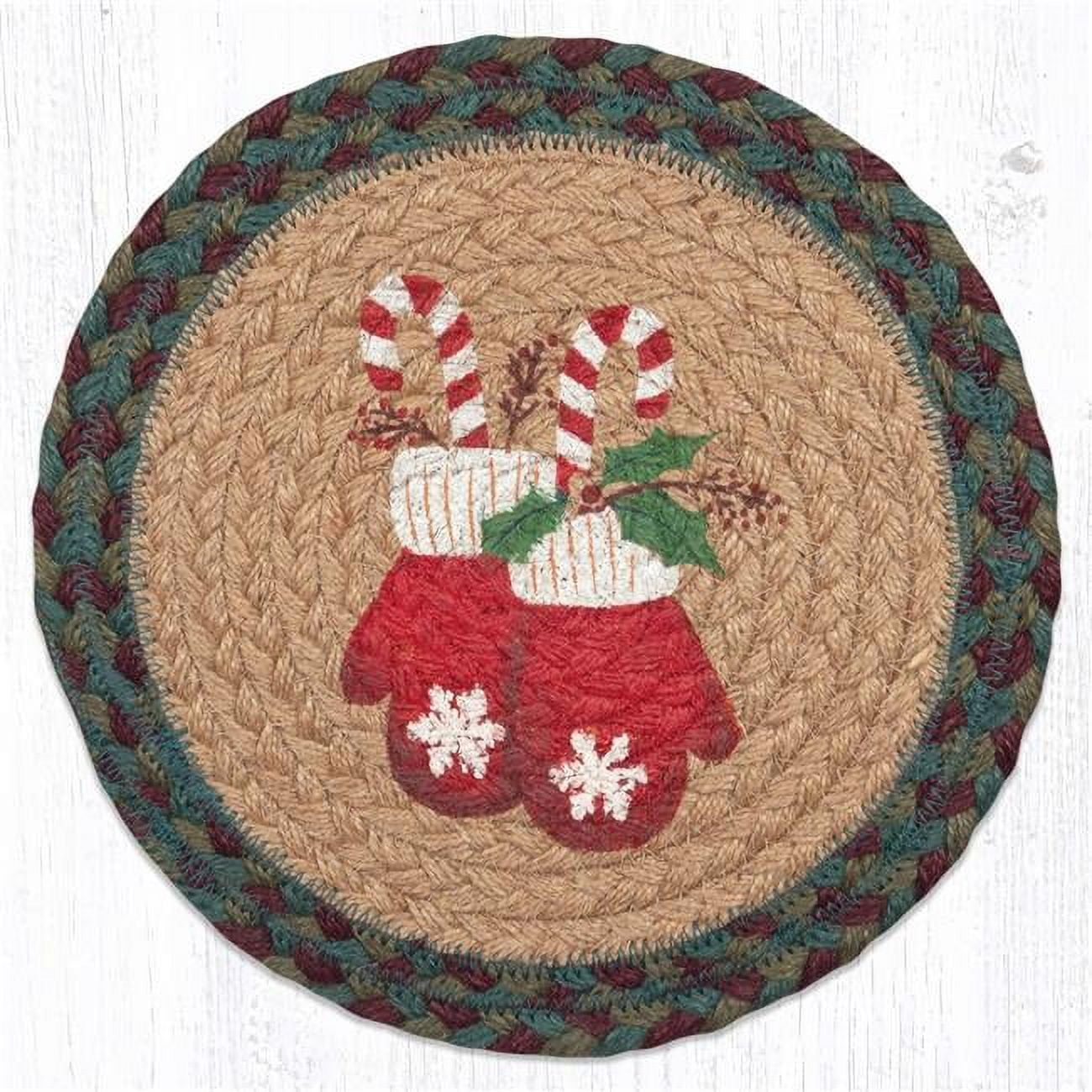 Picture of Capitol Importing 80-508M 10 x 10 in. Mittens Printed Round Trivet