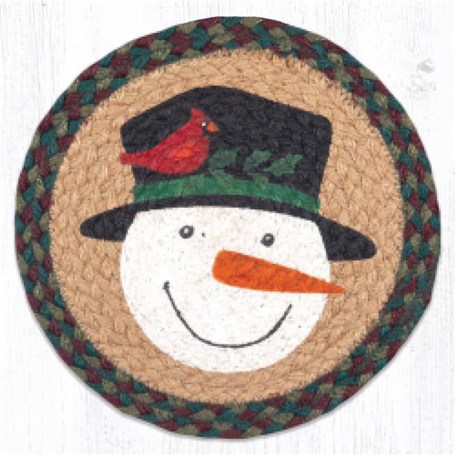 Picture of Capitol Importing 80-508SMC 10 x 10 in. MSPR-508 Snowman Cardinal Printed Round Trivet