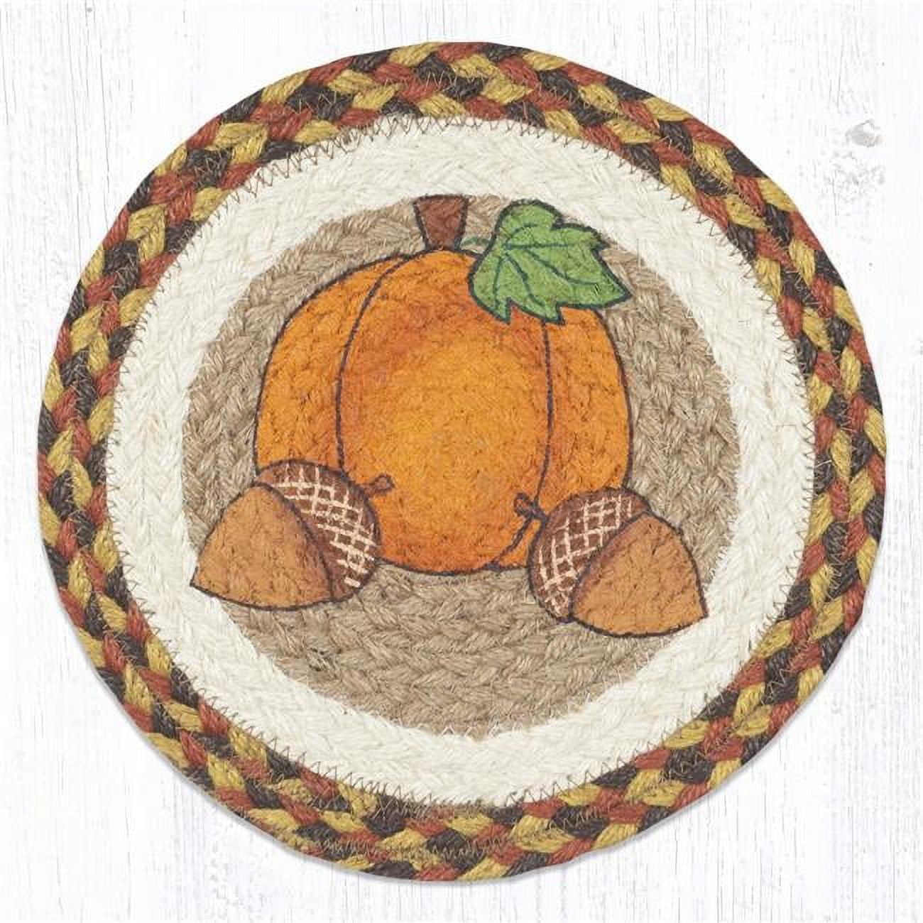 Picture of Capitol Importing 80-655PA 10 x 10 in. MSPR-655 Pumpkin Acorn Printed Round Trivet