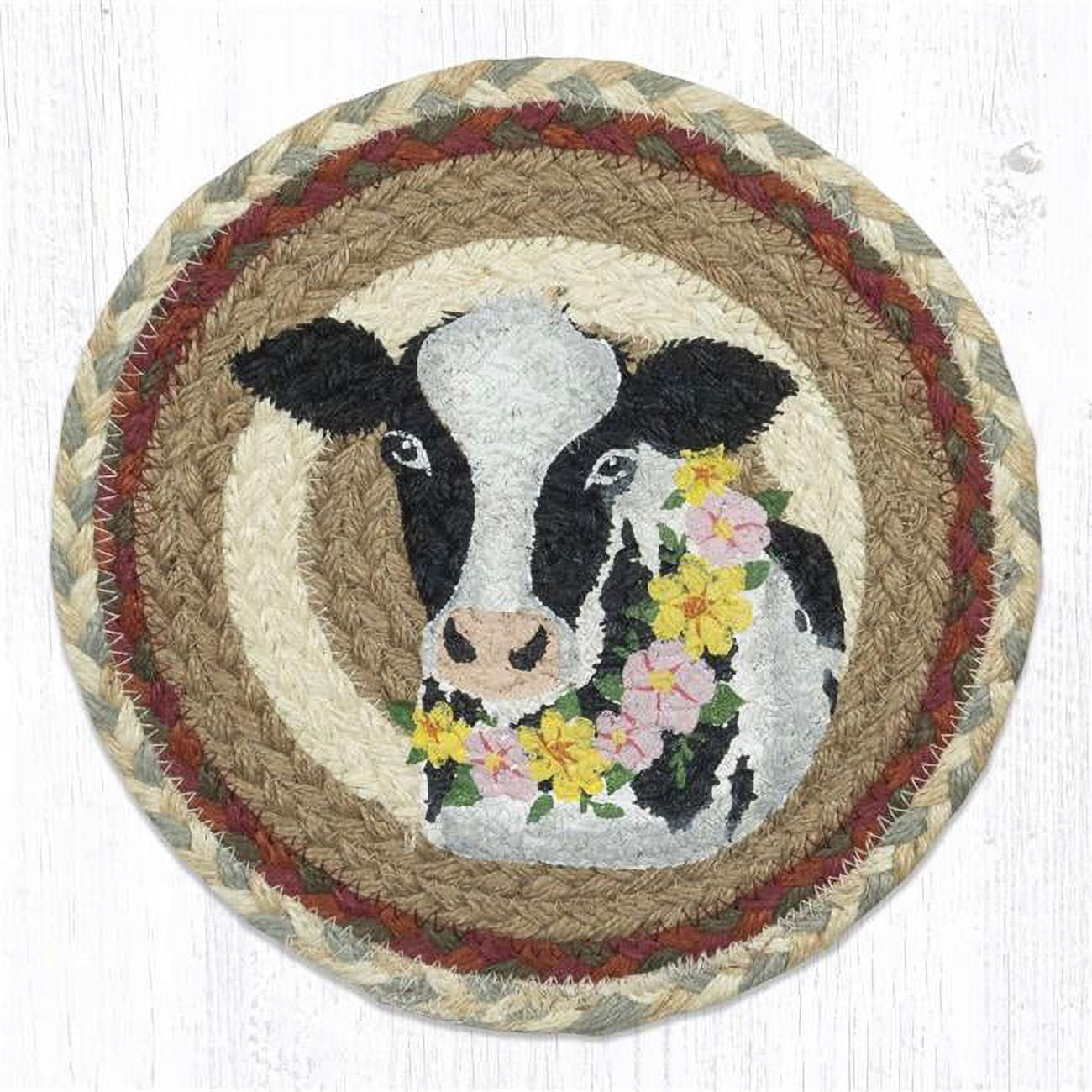Picture of Capitol Importing 80-658C 10 x 10 in. MSPR-658 Cow Printed Round Trivet