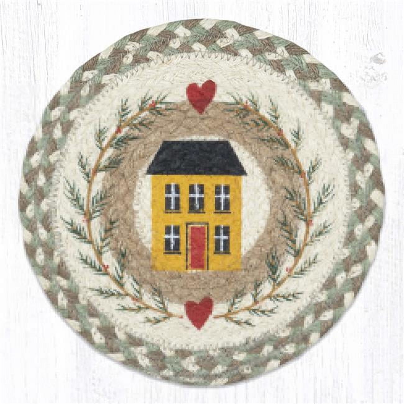 Picture of Capitol Importing 80-660HG 10 x 10 in. MSPR-660 House & Garland Printed Round Trivet