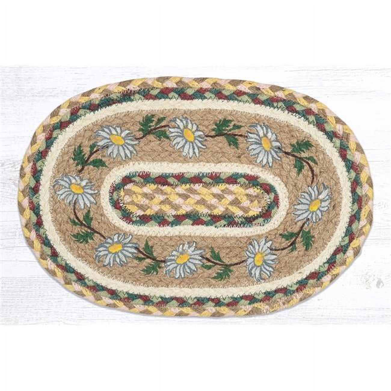 10 x 15 in. Daisy Printed Oval Swatch Rug