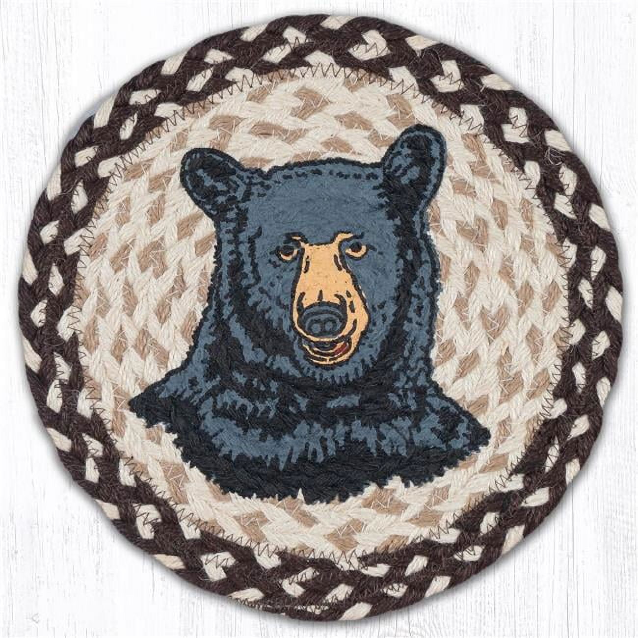 10 x 10 in. Bear Printed Trivet Round Rug
