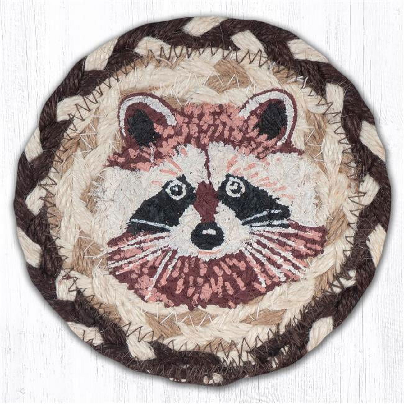 Picture of Capitol Importing 31-IC130R 5 x 5 in. Raccoon Printed Coaster