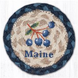 Picture of Capitol Importing 31-IC700BM 5 x 5 in. IC-700 Blueberry Maine Printed Braided Coaster