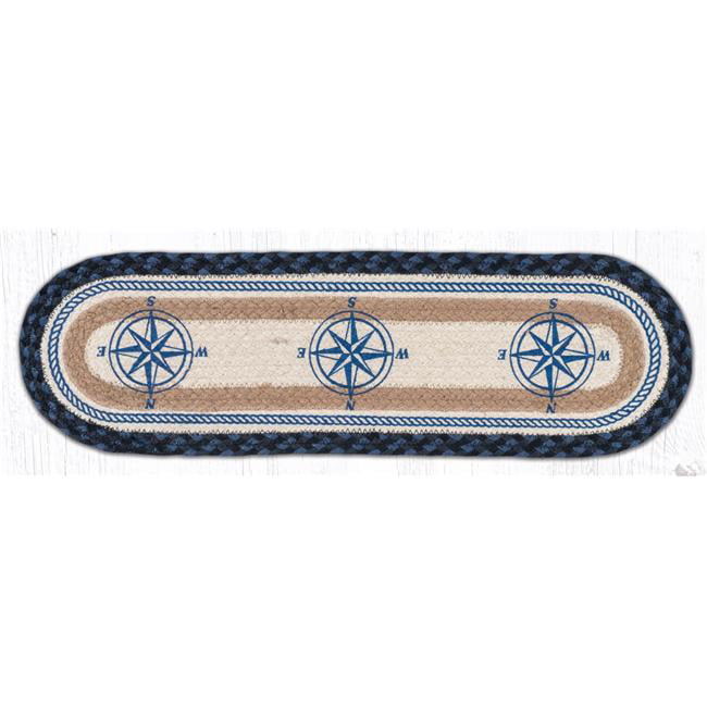 Picture of Capitol Importing 49-ST443CR 27 x 8.25 in. Compass Rose Oval Stair Tread