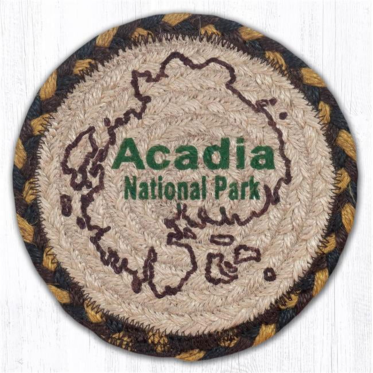Picture of Capitol Importing 79-051AM 7 x 7 in. LC-51 Acadia Map Round Large Coaster