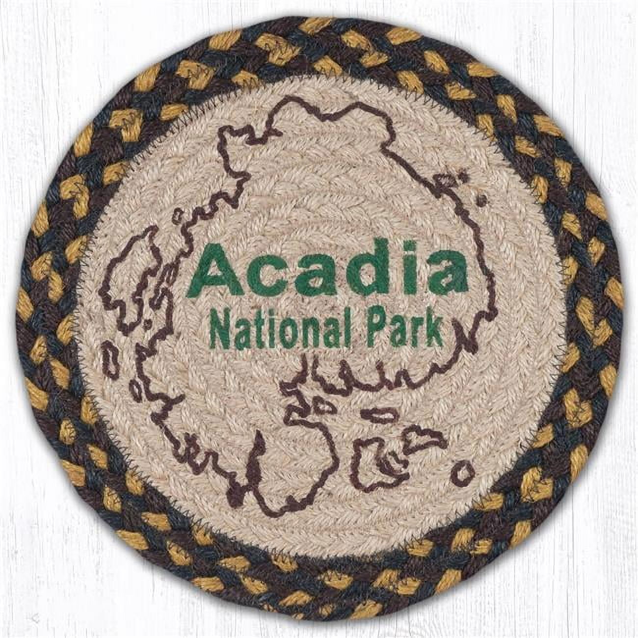 Picture of Capitol Importing 80-051AM 10 x 10 in. MSPR-51 Acadia Map Printed Round Trivet